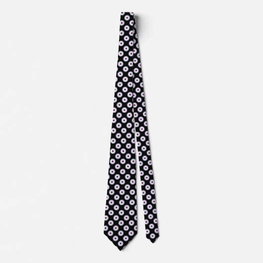 Cravate Motif à points Polka - bleu violet noir blanc (Devant)