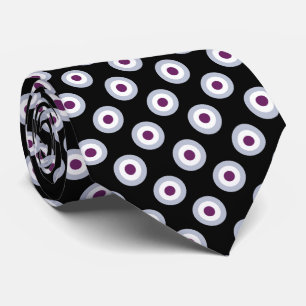 Cravate Motif à points Polka - bleu violet noir blanc