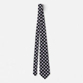 Cravate Motif à points Polka - bleu violet noir blanc (Dos)