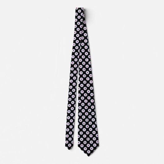 Cravate Motif à points Polka - bleu violet noir blanc (Dos)