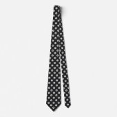 Cravate Motif à points Polka - gris noir blanc (Devant)
