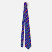Cravate Motif à points rouges violet bleu vert orange (Dos)
