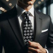 Cravate Motif à pois de l'orbite de minuit