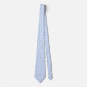 Cravate Motif à pois diamant bleu myosotis (Devant)