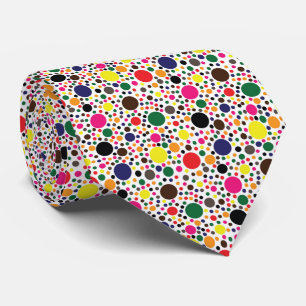Cravate Motif à pois multicolore
