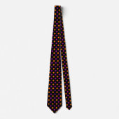 Cravate Motif à pois orange violet noir (Devant)