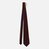 Cravate Motif à pois orange violet noir (Dos)