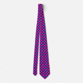 Cravate Motif à pois rose bleu violet (Dos)