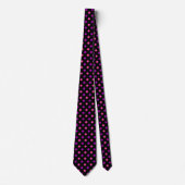 Cravate Motif à pois rose violet noir (Devant)