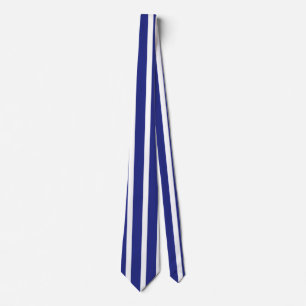 Cravate Motif à rayures bleu et blanc marine