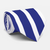 Cravate Motif à rayures bleu et blanc marine (Roulé)