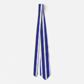 Cravate Motif à rayures bleu et blanc marine (Dos)