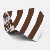 Cravate motif à rayures de chocolat cool (Roulé)