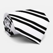 Cravate Motif à rayures noir et blanc (Roulé)