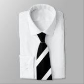 Cravate motif à rayures noir et blanc (Attaché)