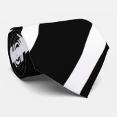 Cravate motif à rayures noir et blanc (Roulé)