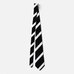 Cravate motif à rayures noir et blanc