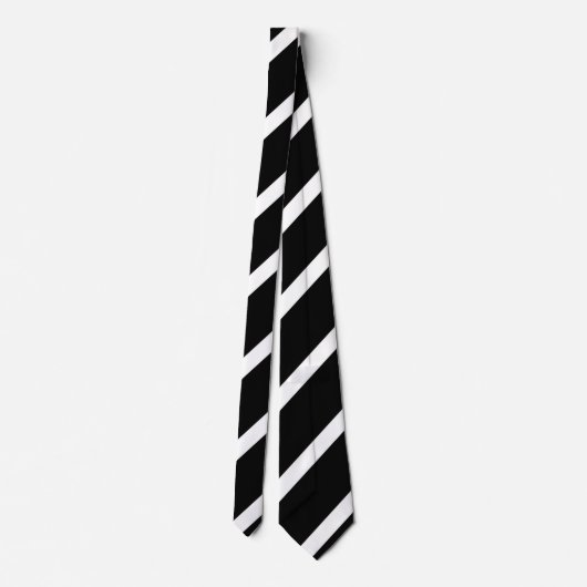 Cravate motif à rayures noir et blanc (Dos)