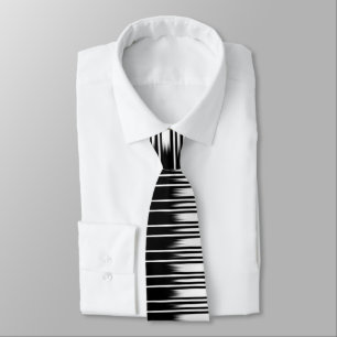 Cravate Motif à rayures noir et blanc cool