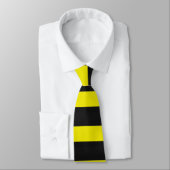 Cravate Motif à rayures noir/jaune (Attaché)