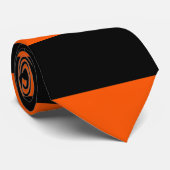 Cravate Motif à rayures orange (Roulé)