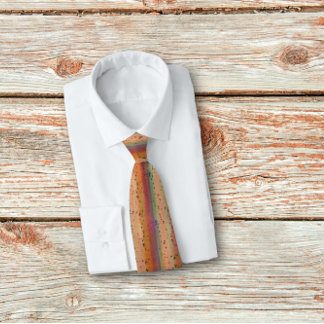 Cravate Motif à rayures pointes de la truite arc-e