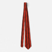 Cravate Motif à rayures verticales orange et noir (Dos)