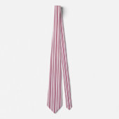 Cravate Motif à rayures verticales rose et blanc (Devant)