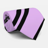 Cravate Motif à rayures violettes noir (Roulé)
