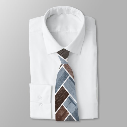 Cravate Motif à squelette en gris Brown bleu (Attaché)