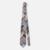 Cravate Motif à squelette en gris Brown bleu (Devant)