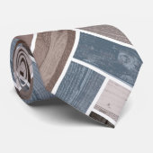 Cravate Motif à squelette en gris Brown bleu (Roulé)