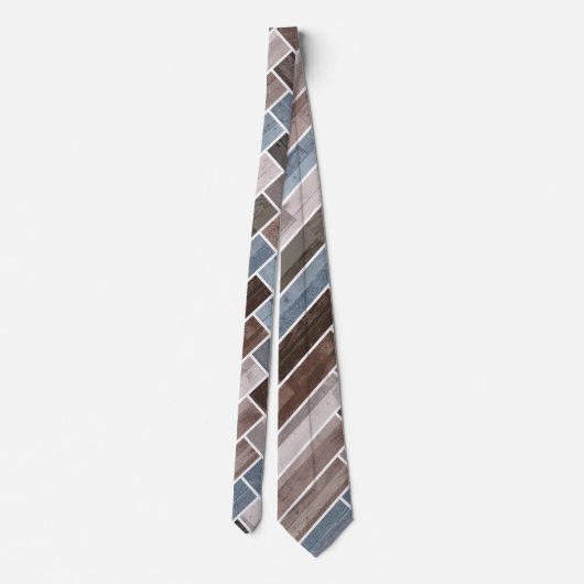 Cravate Motif à squelette en gris Brown bleu (Dos)