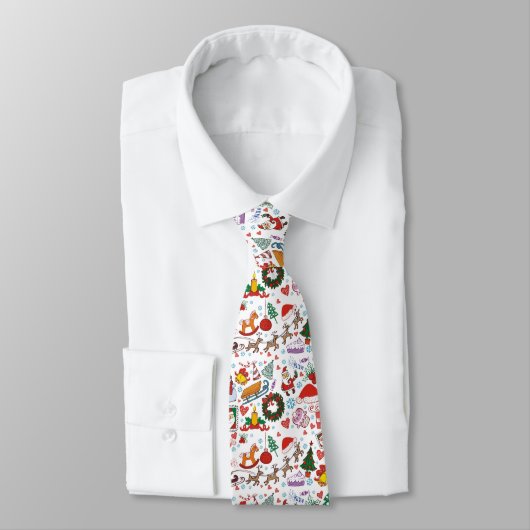 Cravate motif à thème de Noël (Attaché)