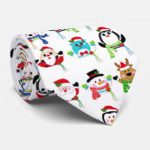 Cravate motif à thème de Noël (Roulé)