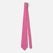 Cravate Motif à vagues Art Déco - fuchsia et corail (Devant)