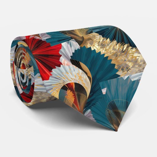 CRAVATE MOTIF ABSTRAIT 3 (Roulé)