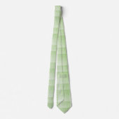 Cravate Motif Abstrait à Damier Vert et Blanc (Dos)