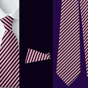 Cravate Motif Abstrait Black Yellow Stripes