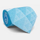 Cravate Motif abstrait bleu (Roulé)