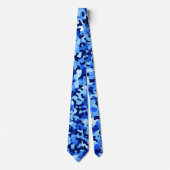 Cravate Motif Abstrait Bleu Camouflage (Devant)