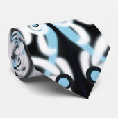 Cravate Motif Abstrait bleu noir (Roulé)