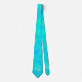 Cravate Motif Abstrait bleu turquoise (Devant)
