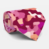 Cravate Motif Abstrait Camo Rouge (Roulé)