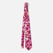 Cravate Motif Abstrait Camo Rouge (Dos)