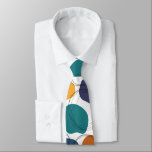 Cravate Motif Abstrait coloré<br><div class="desc">Formes abstraites colorées dans un motif moderne et transparent sur un arrière - plan blanc.</div>