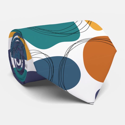 Cravate Motif Abstrait coloré (Roulé)