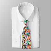 Cravate Motif Abstrait Confetti coloré (Attaché)