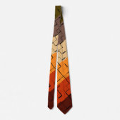Cravate Motif Abstrait couleur automne (Dos)