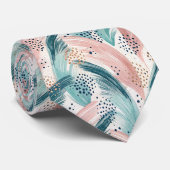 Cravate Motif Abstrait de brosse et de point d'or (Roulé)